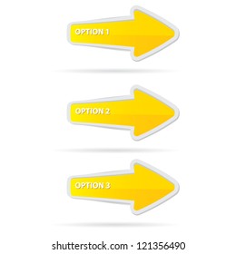 Vector Paper Progress background / product choice or versions. Glossy orange design elements