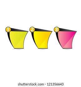 Vector Paper Progress background / product choice or versions. Glossy design elements