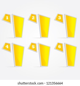 Vector Paper Progress background / product choice or versions. Glossy design elements