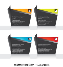 Vector Paper Progress background / product choice or versions. banner set. cover design elements. infographics template