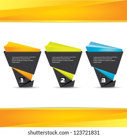 Vector Paper Progress background / product choice or versions. banner set. cover design elements. infographics template