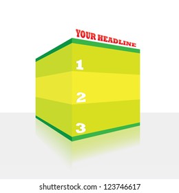 Vector Paper Progress background / product choice or versions. green banner set. green cover design elements. infographics template
