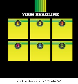Vector Paper Progress background / product choice or versions. green papertemplate . eco friendly design elements
