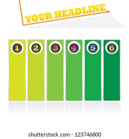 Vector Paper Progress background / product choice or versions. green papertemplate . eco friendly design elements