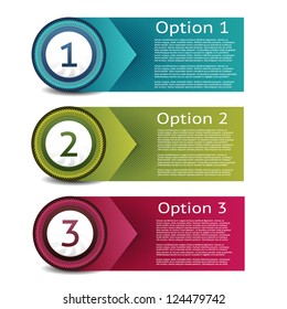 Vector paper progress background / product choice or version. EPS 10