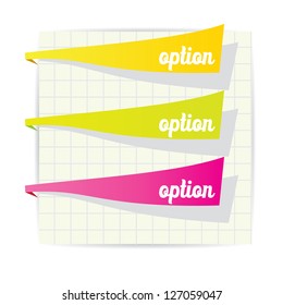 Vector Paper Progress background / product choice or versions. abstract vector banner. website background.