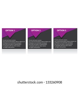Vector Paper Progress background / product choice or versions. abstract violet vector banner. violet website background. square banners set.