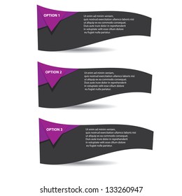 Vector Paper Progress background / product choice or versions. abstract violet vector banner. violet website background. square banners set.