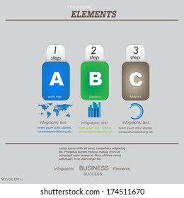 Vector Paper Progress background / product choice or versions. banner set. cover design elements. infographics template 