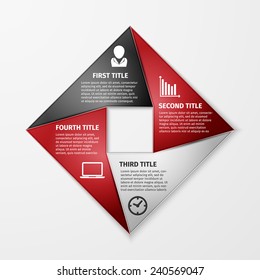 Vector Paper Progress background, product choice or versions. banner set. infographics template