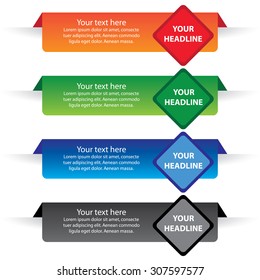 Vector Paper Progress background / product choice or versions. banner set. cover design elements. infographics template