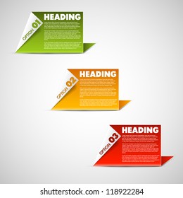 Vector Paper Progress cards / product choice or versions