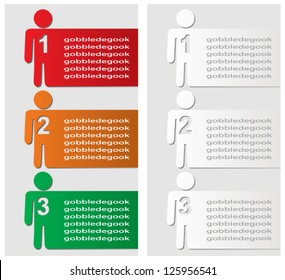 vector paper progress steps background