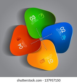 vector paper progress steps for tutorial