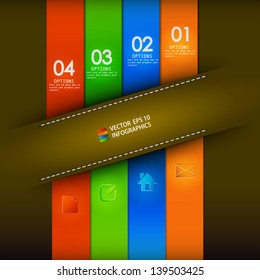 vector paper progress steps for tutorial