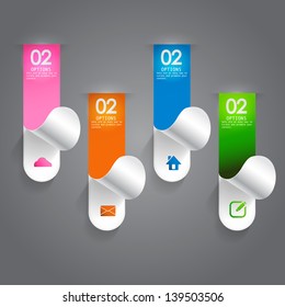 vector paper progress steps for tutorial