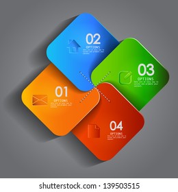 vector paper progress steps for tutorial