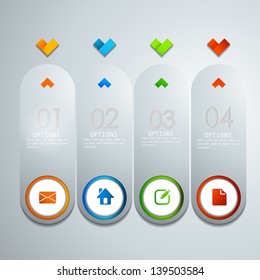 vector paper progress steps for tutorial