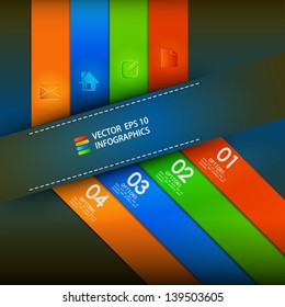 vector paper progress steps for tutorial