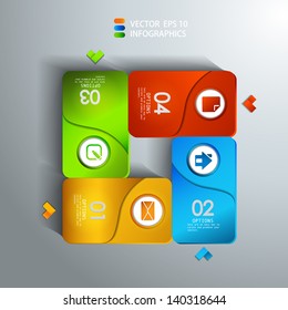 vector paper progress steps for tutorial