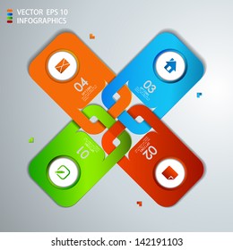 vector paper progress steps for tutorial