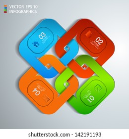 vector paper progress steps for tutorial