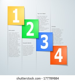 vector paper progress steps for tutorial