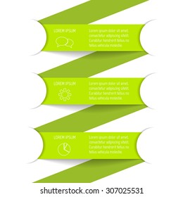 Vector paper progress steps for tutorial. Option infographic banners. Number banners template for diagram, graph, presentation or chart. Business concept sequence banners. EPS10 workflow layout.