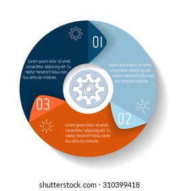 Vector paper progress steps for tutorial. 3 options infographic banner. Number banners template for diagram, graph, presentation or chart. Business concept sequence banners. EPS10 workflow layout.