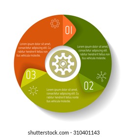 Vector paper progress steps for tutorial. 3 options infographic banner. Number banners template for diagram, graph, presentation or chart. Business concept sequence banners. EPS10 workflow layout.