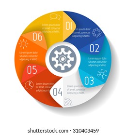 Vector paper progress steps for tutorial. 6 options infographic banner. Number banners template for diagram, graph, presentation or chart. Business concept sequence banners. EPS10 workflow layout.