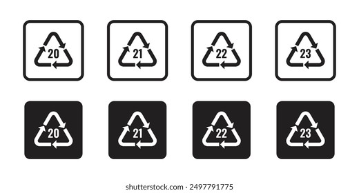 Vector Paper Recycle Code Symbol Set