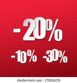 Vector paper sale percents
