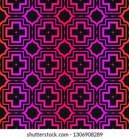 Vector Paper For Scrapbook. GeometricTexture For Wallpaper, Invitation. Seamless Ornament. Black purple color.