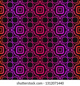 Vector Paper For Scrapbook. GeometricTexture For Wallpaper, Invitation. Seamless Ornament. Black purple color.