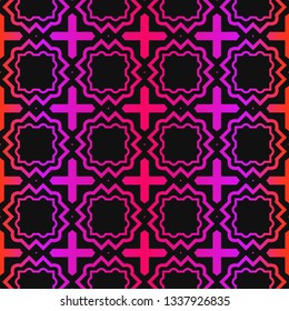 Vector Paper For Scrapbook. GeometricTexture For Wallpaper, Invitation. Seamless Ornament. Black purple color.