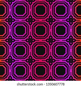 Vector Paper For Scrapbook. GeometricTexture For Wallpaper, Invitation. Seamless Ornament. Black purple color.