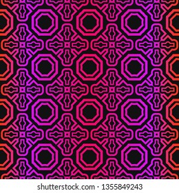 Vector Paper For Scrapbook. GeometricTexture For Wallpaper, Invitation. Seamless Ornament. Black purple color.