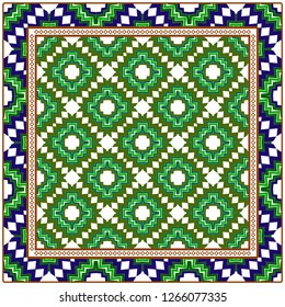 Vector Paper For Scrapbook. Luxury Texture For Wallpaper, Invitation. Geometric Zigzag Ornament. Green, brown color.