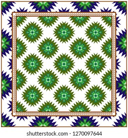 Vector Paper For Scrapbook. Luxury Texture For Wallpaper, Invitation. Geometric Zigzag Ornament. Green, brown color.