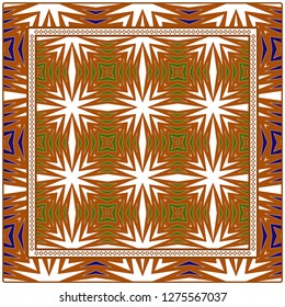 Vector Paper For Scrapbook. Luxury Texture For Wallpaper, Invitation. Geometric Zigzag Ornament. Green, brown color.