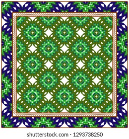 Vector Paper For Scrapbook. Luxury Texture For Wallpaper, Invitation. Geometric Zigzag Ornament. Green, brown color.