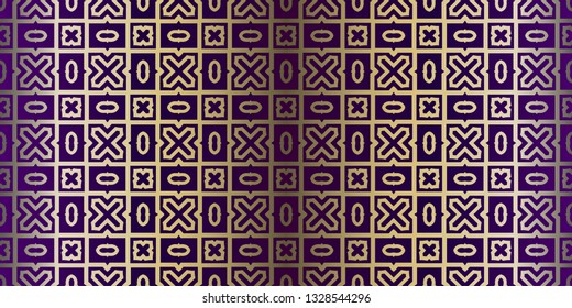 Vector Paper For Scrapbook. Luxury Texture For Wallpaper, Invitation. Seamless Geometric Ornament. Purple gold color.