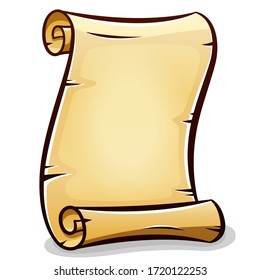 Vector paper scroll design isolated