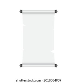 Vektorpapier-Scrollgrafik einzeln auf weißem Hintergrund