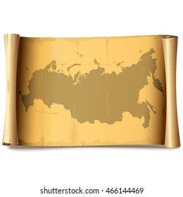 Vector Paper Scroll with Russia