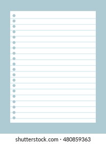 Vector paper sheet design on blue background