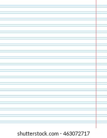 Vector paper sheet in line with the red fields