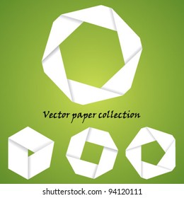 Vector paper simple shapes collection