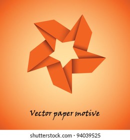 Vector paper star motive